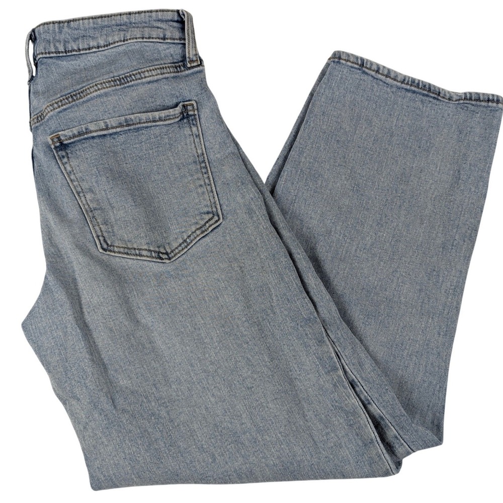 Old Navy Womens 8 OG Loose High Rise Wide Leg Lght Wash Blue Jeans Secret Smooth